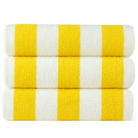 Pool Towel -Yellow/White Pool Towel -Yellow/White